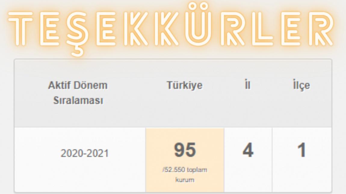 WEB SİTEMİZ TÜRKİYE'DE İLK 100 DE.