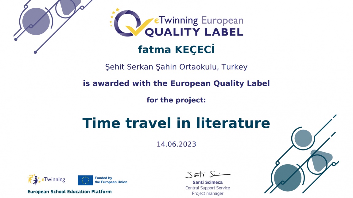 Time Travel in Literature Projemize Avrupa Kalite Etiketi